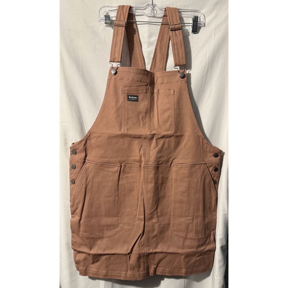 Wildfang Essential Skirtall XL Rose Brown Overall Mini Dress NWT - Picture 12 of 12